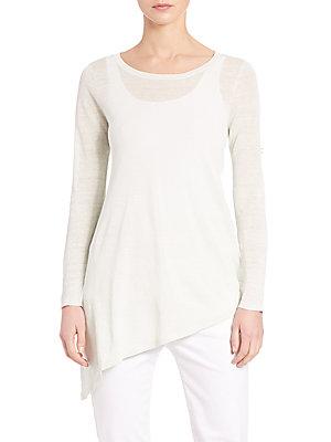 Eileen Fisher Crepe Knit Ballet-neck Tunic
