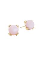 Anzie Dew Drop 10mm Pink Mother-of-pearl & 14k Yellow Gold Stud Earrings