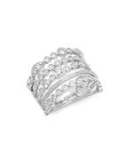 Effy 14k White Gold & Diamond Multi-stack Ring