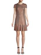 Alice + Olivia By Stacey Bendet Imani Metallic Fit-&-flare Dress