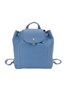 Longchamp Leather Flap-top Backpack