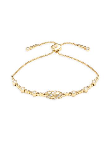 Sara Weinstock Isadora 18k Yellow Gold & Diamond Bezel Bead Bolo Bracelet