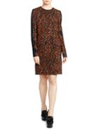 Givenchy Snakeskin-print Wool-blend Shift Dress
