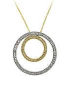 Effy Diamond & 14k White And Yellow Gold Necklace