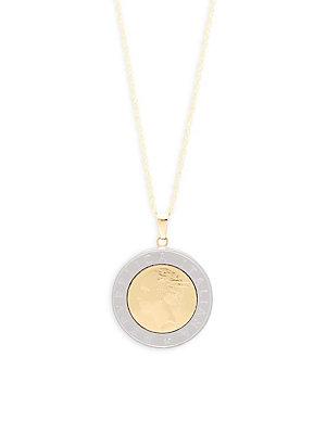 Sphera Milano 14k Yellow Gold 500 Lire Coin Pendant Necklace