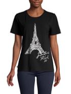 Karl Lagerfeld Paris Eiffel Tower-print Cotton Tee