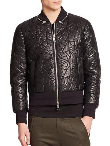 Factory By Erik Hart Pop Art Quilted Leather Coat