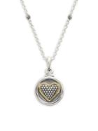Lagos Signature Gifts Sterling Silver & Gold Heart Locket Necklace