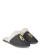 Saks Fifth Avenue Embroidered Faux Fur Slippers