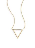 Saks Fifth Avenue Ophol 14k Yellow Gold Triangle Pendant Necklace