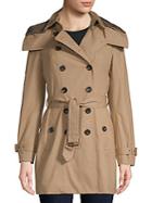 Burberry Double-breasted Cotton Hooded Jacket