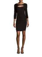Laundry By Shelli Segal Boatneck Cutout Fitted Dress