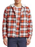 Madison Supply Hooded Check Flannel Pocket Shirt