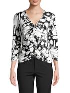 Bailey 44 Moody Floral-print Ruched Blouse