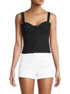 Milly Perforated Cotton Bustier