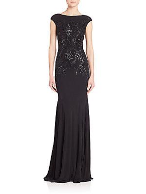 David Meister Sequined Gown