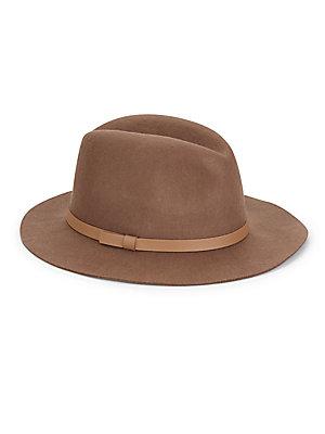 Saks Fifth Avenue Wool Boater Hat