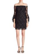 Milly Selena Embroidered Lace Mini Dress