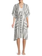Dolce Vita Striped Tie-front Cover-up