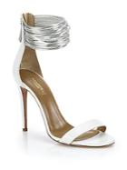 Aquazzura Spin Me Around Leather Ankle-strap Sandals