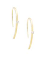 Ava & Aiden Goldtone Crystal Fishhook Hoop Earrings