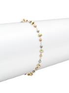 Saks Fifth Avenue Tri-tone Gold Bead Bracelet