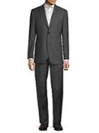 Saks Fifth Avenue Classic Tonal Plaid Wool Suit