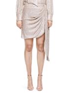 Jonathan Simkhai Sequin Drape Front Mini Skirt