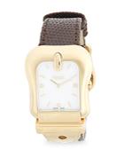 Fendi Mother-of-pearl Leather Strap Watch