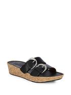 Fitflop Double-buckle Leather Wedge Sandals