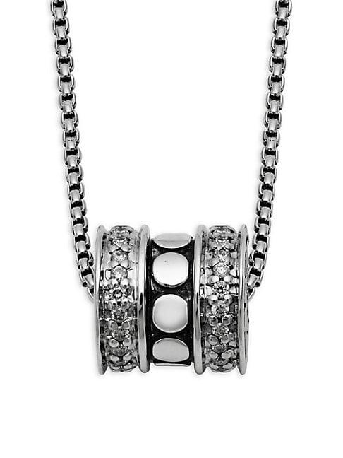 John Hardy Sterling Silver & Diamond Dot Pendant Necklace
