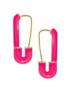 Gabi Rielle 14k Yellow Goldplated & Neon Safety Pin Earrings
