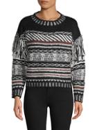 Clich Fringe Textured Cotton-blend Sweater