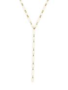 Gabi Rielle Gold Vermeil Chain-link Lariat Necklace