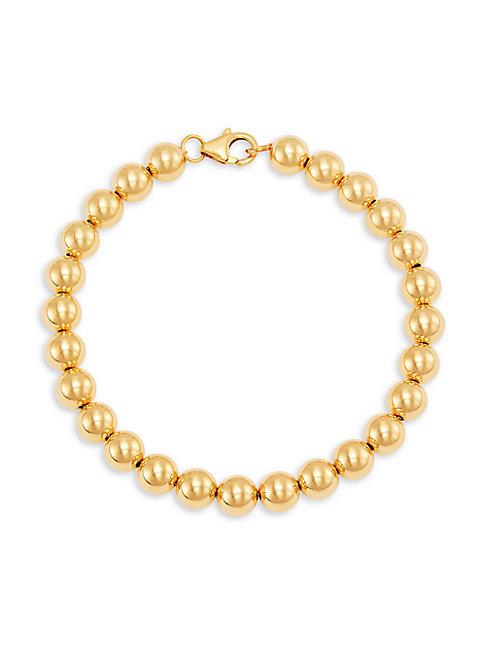 Saks Fifth Avenue 14k Yellow Gold Bead Bracelet