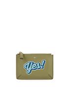 Anya Hindmarch Printed Leather Zip Pouch