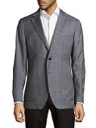 Saks Fifth Avenue Made In Italy Plaid Buttoned Jacket