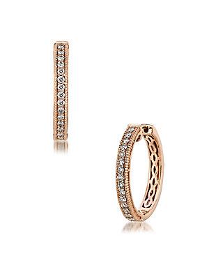 Le Vian Chocolatier Diamond & 14k Rose Gold Huggies Earrings