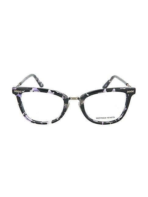 Bottega Veneta Core 50mm Squared Cat Eye Optical Glasses