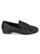 Giuseppe Zanotti Embossed Leather Tooth Loafers