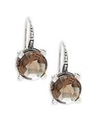 Stephen Dweck Round Faceted Smoky Quartz Earrings