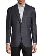 Brioni Grid Wool-blend Suit Jacket