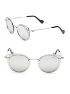 Moncler 56mm Laser-cut Mirrored Cat Eye Sunglasses