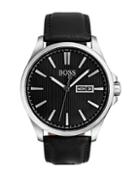 Hugo Boss The James 3-hand Stainless Steel Analog Leather Strap Watch