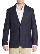 Vince Camuto Regular-fit Plaid Wool-blend Sportcoat