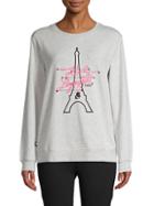 Karl Lagerfeld Paris Neon Signature Eiffel Tower Sweatshirt