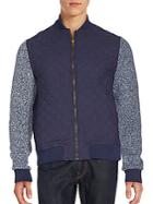 Saks Fifth Avenue Chambray Quilted Bomber Jacket