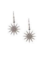 Adornia Fine Jewelry Sterling Silver & Champagne Diamond Starburst Drop Earrings