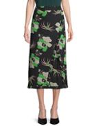 Marni Floral-print Silk Midi Skirt