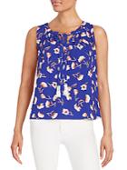 Collective Concepts Poppy-print Top